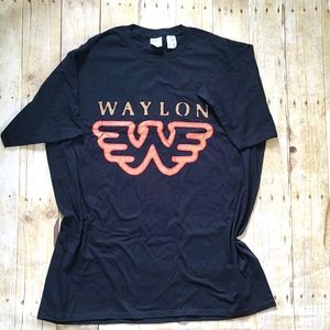 NWOT XL Men's T Shirt Tee Waylon Jennings Black